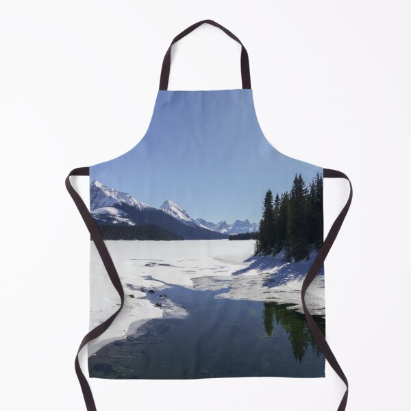 Item preview, Snowy Maligne Lake Amidst White Peaks designed and sold by rawshutterbug.