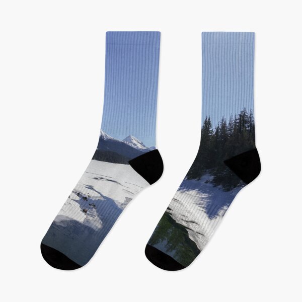 Item preview, Snowy Maligne Lake Amidst White Peaks designed and sold by rawshutterbug.