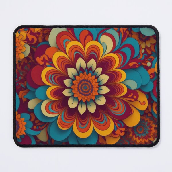 Item preview, Flower Power Colourful Flower Pattern designed and sold by druidwolfart.