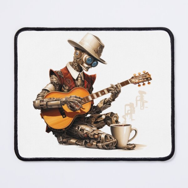 Item preview, Steam Powered Jazz Cafe Band Guitarist designed and sold by SteamJazzCafe.