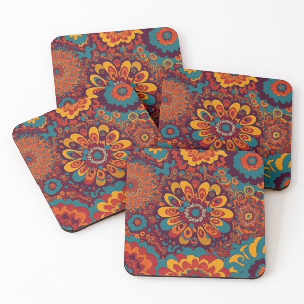 Item preview, Flower Power Colourful Flower Pattern designed and sold by druidwolfart.