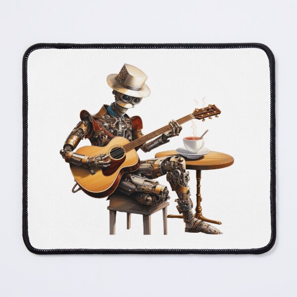 Item preview, Steam Powered Jazz Cafe Band Guitarist designed and sold by SteamJazzCafe.