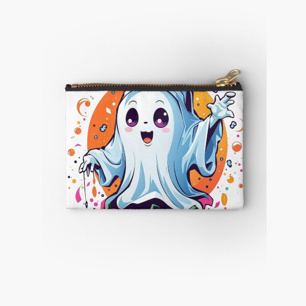 Item preview, Whimsical Haunts: Kawaii Ghost with Pumpkin Delights designed and sold by irosh madushan.