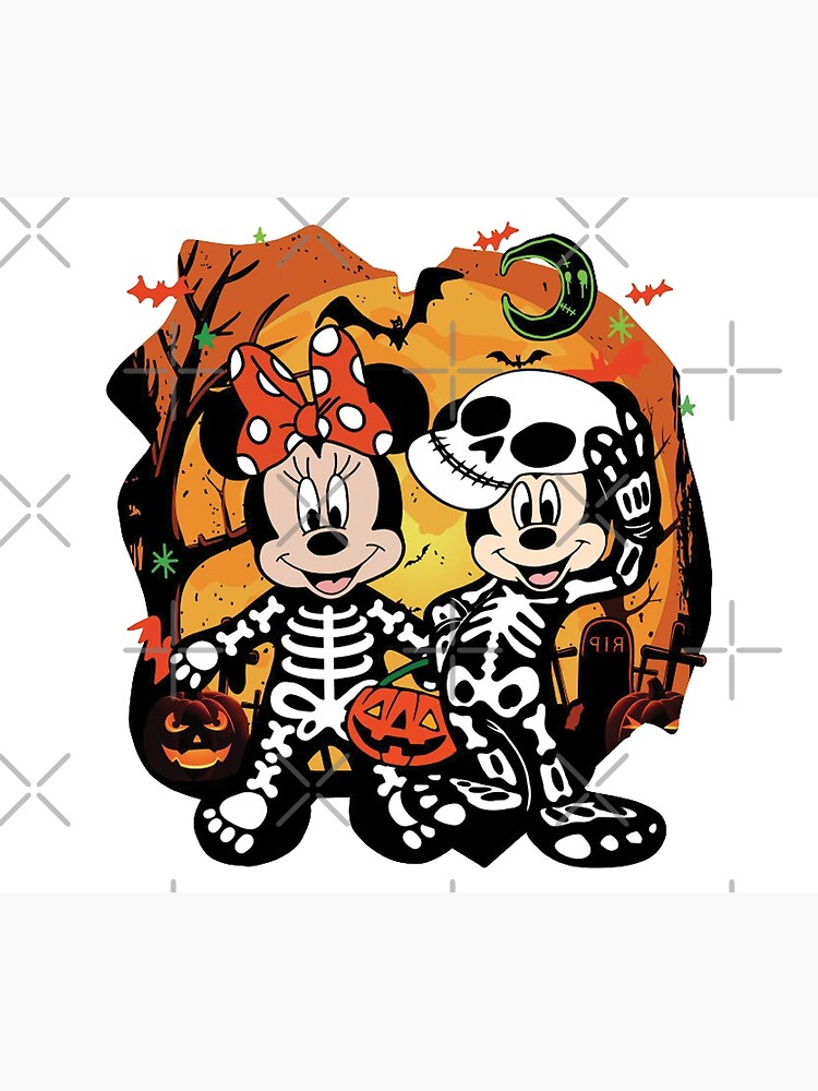 Mickey And Minnie Disney Halloween Poster Designed & Sold By Mignonne