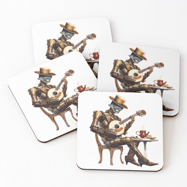 Item preview, Steam Powered Jazz Cafe Band Guitarist designed and sold by SteamJazzCafe.