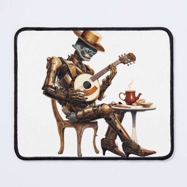 Item preview, Steam Powered Jazz Cafe Band Guitarist designed and sold by SteamJazzCafe.