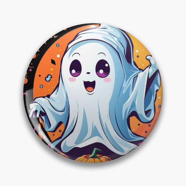 Item preview, Whimsical Haunts: Kawaii Ghost with Pumpkin Delights designed and sold by irosh madushan.
