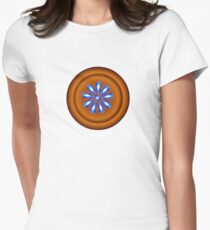 FLOWER BUTTON Women's Fitted T-Shirt