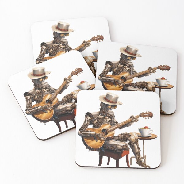 Item preview, Steam Powered Jazz Cafe Band Guitarist designed and sold by SteamJazzCafe.