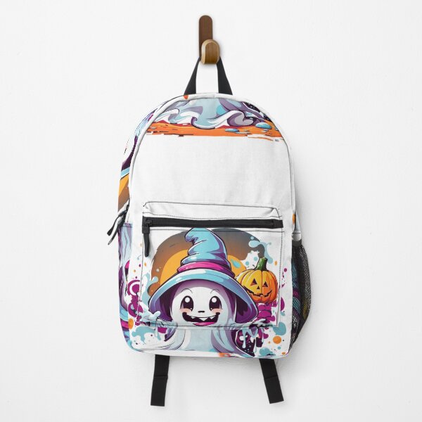 Item preview, Whimsical Haunts: Kawaii Ghost with Pumpkin Delights designed and sold by irosh madushan.