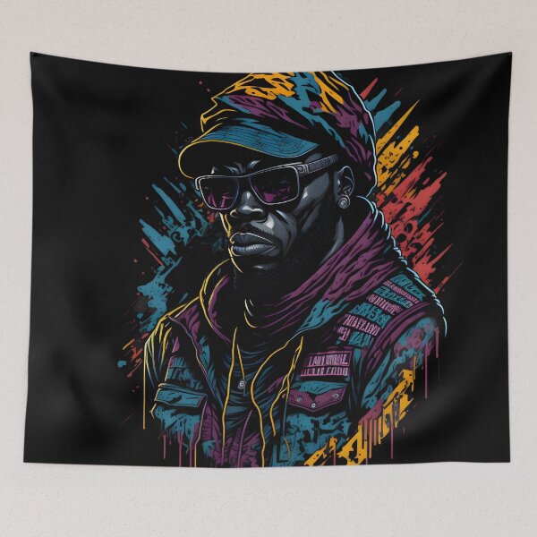 Item preview, Hip Hop Colorful Graffiti Design designed and sold by MoxieVibe.