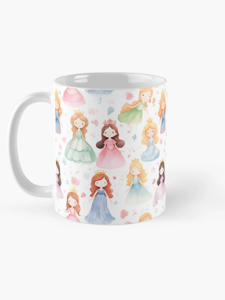 Thumbnail 5 of 6, Coffee Mug, Princesses Pattern 24 designed and sold by DigitalPatternx.