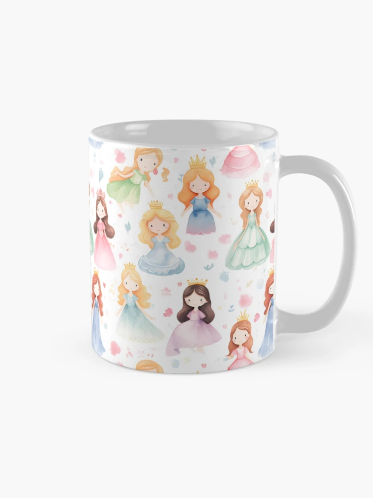 Thumbnail 3 of 6, Coffee Mug, Princesses Pattern 24 designed and sold by DigitalPatternx.