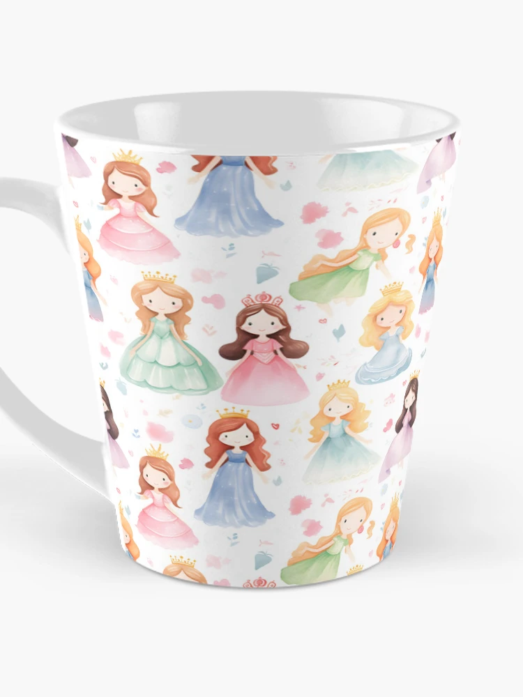 Thumbnail 3 of 4, Coffee Mug, Princesses Pattern 24 designed and sold by DigitalPatternx.
