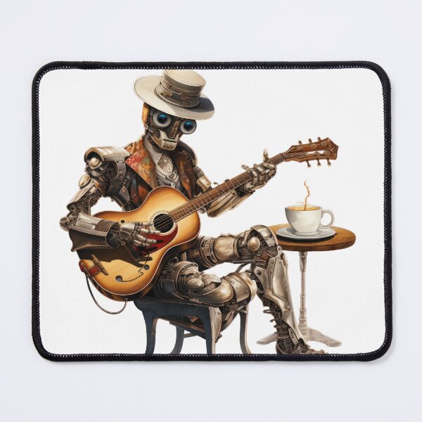Item preview, Steam Powered Jazz Cafe Band Guitarist designed and sold by SteamJazzCafe.