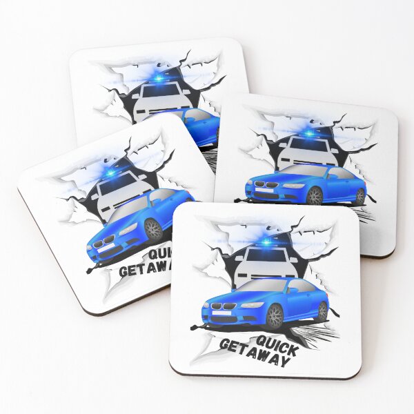 Item preview, Fast car speed police chase mock updesign Quick Getaway designed and sold by michaelstanton.
