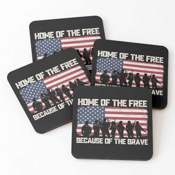 Item preview, American Patriotic Home Of The Free Because Of The Brave US Flag Veteran Gift  designed and sold by alenaz.