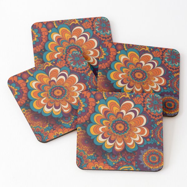 Item preview, Flower Power Colourful Flower Pattern designed and sold by druidwolfart.