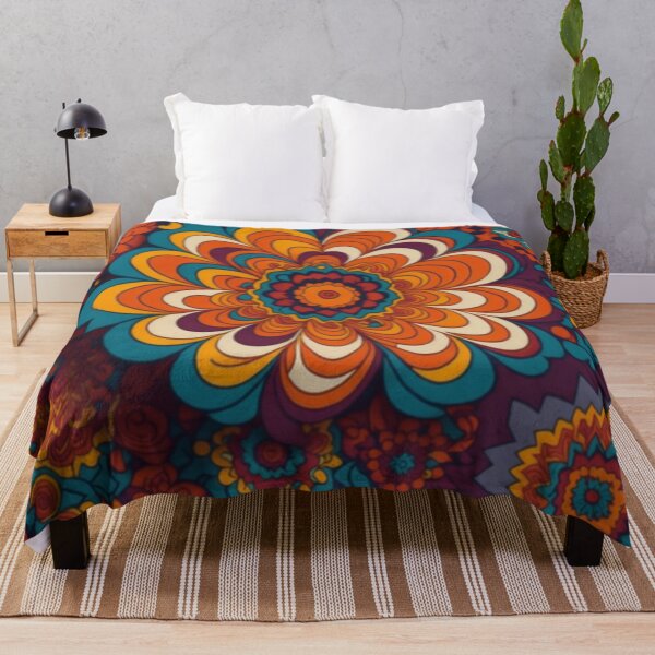 Item preview, Flower Power Colourful Flower Pattern designed and sold by druidwolfart.