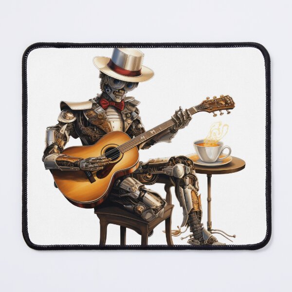 Item preview, Steam Powered Jazz Cafe Band Guitarist designed and sold by SteamJazzCafe.