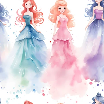 Artwork thumbnail, Princesses Pattern 25 by DigitalPatternx