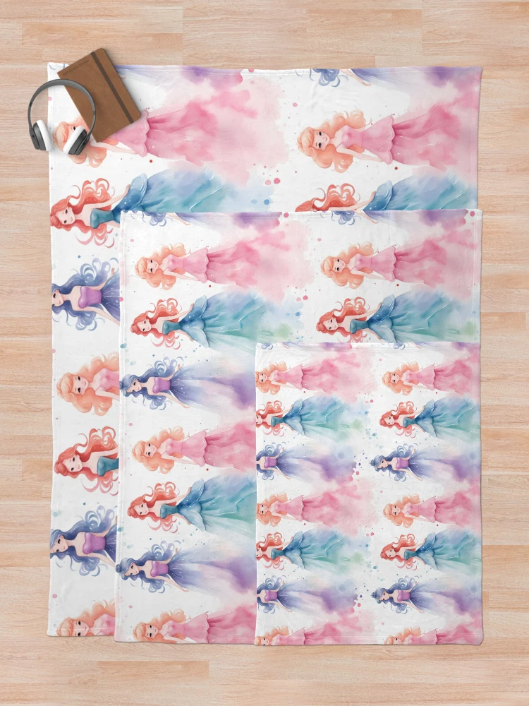 Thumbnail 5 of 6, Throw Blanket, Princesses Pattern 25 designed and sold by DigitalPatternx.