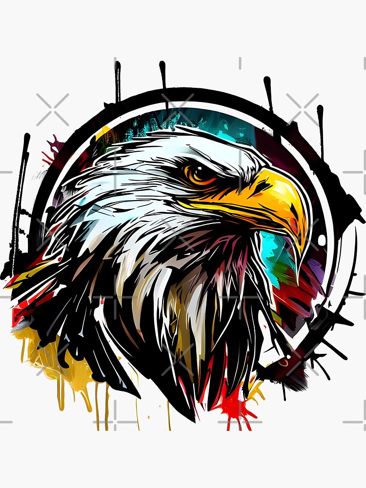 "Street Art Eagle Graffiti" Sticker for Sale by ColorOfBirds Redbubble