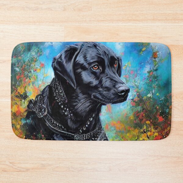 Item preview, Black Labrador Retriever Dog Painted Portrait designed and sold by purplesensation.
