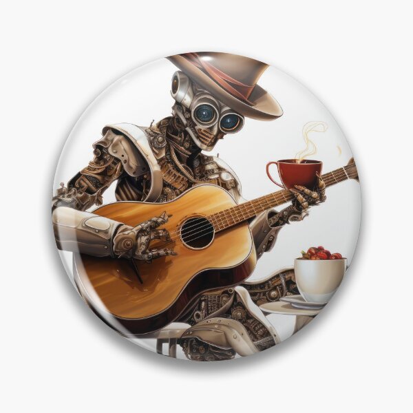 Item preview, Steam Powered Jazz Cafe Band Guitarist designed and sold by SteamJazzCafe.