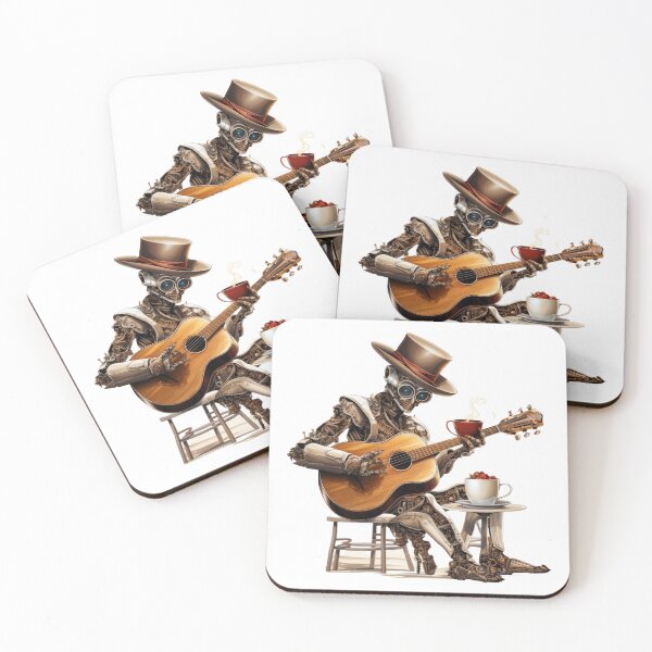 Item preview, Steam Powered Jazz Cafe Band Guitarist designed and sold by SteamJazzCafe.