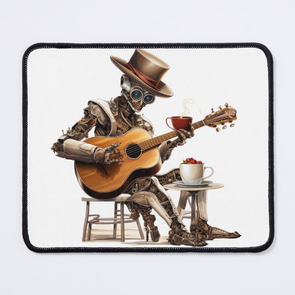 Item preview, Steam Powered Jazz Cafe Band Guitarist designed and sold by SteamJazzCafe.