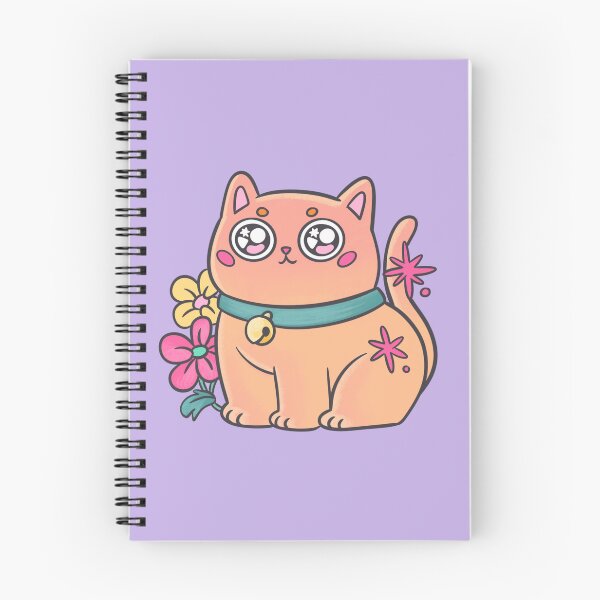 Item preview, Cute orange chubby kitten with flowers designed and sold by lizdejupiter.