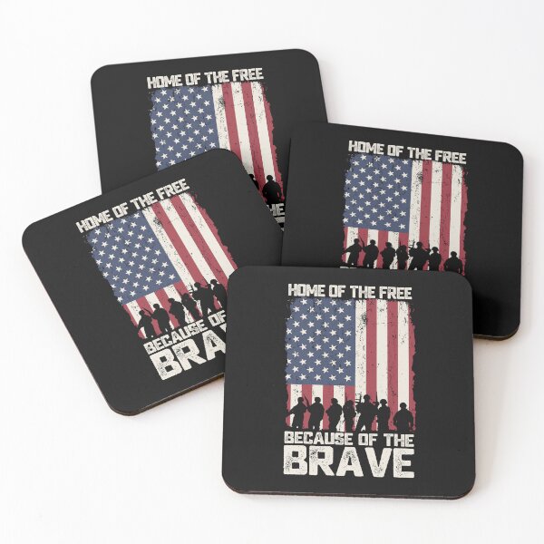 Item preview, Home Of The Free Because Of The Brave US Flag American Patriotic Quote designed and sold by alenaz.