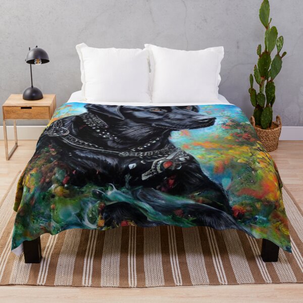 Item preview, Black Labrador Retriever Dog Painted Portrait designed and sold by purplesensation.
