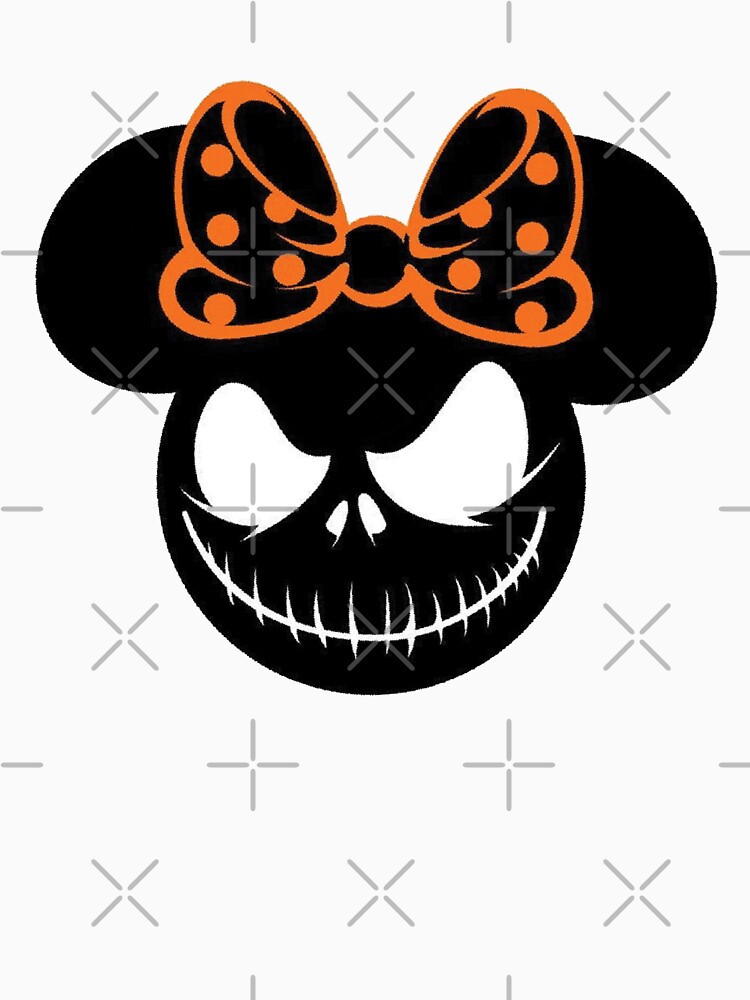 Discover Minnie Mouse With Jack Skellington's Smile T-Shirt, Halloween T-Shirt, Disney T-Shirt, Spooky T-Shirt