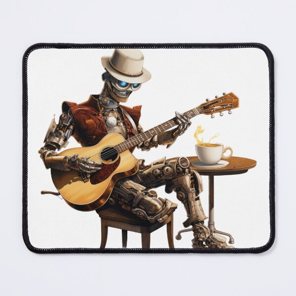 Item preview, Steam Powered Jazz Cafe Band Guitarist designed and sold by SteamJazzCafe.
