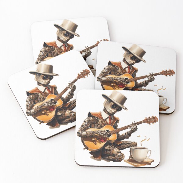 Item preview, Steam Powered Jazz Cafe Band Guitarist designed and sold by SteamJazzCafe.