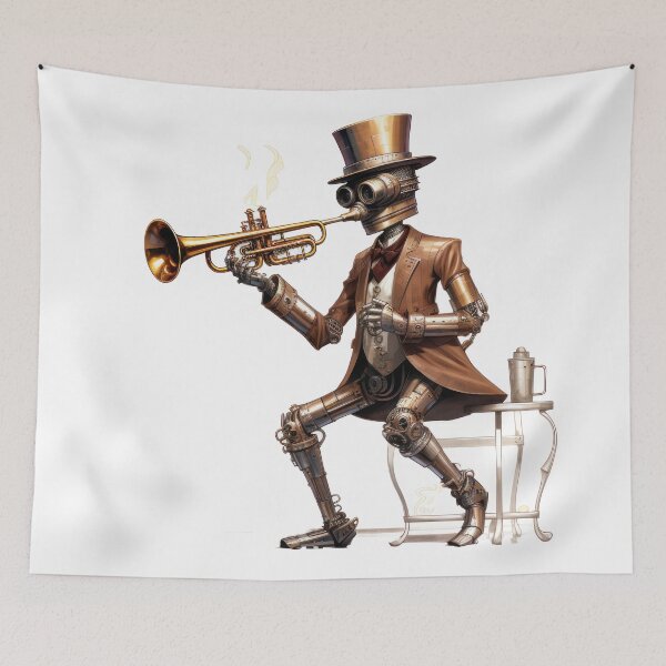 Item preview, Steam Powered Jazz Cafe Band Trumpet designed and sold by SteamJazzCafe.