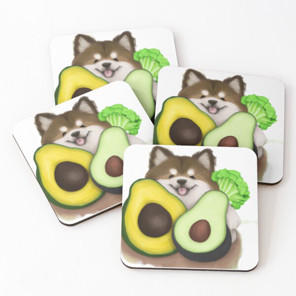 Item preview, Cute dog holding avacado designed and sold by therese-baskin.