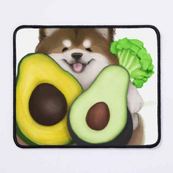 Item preview, Cute dog holding avacado designed and sold by therese-baskin.