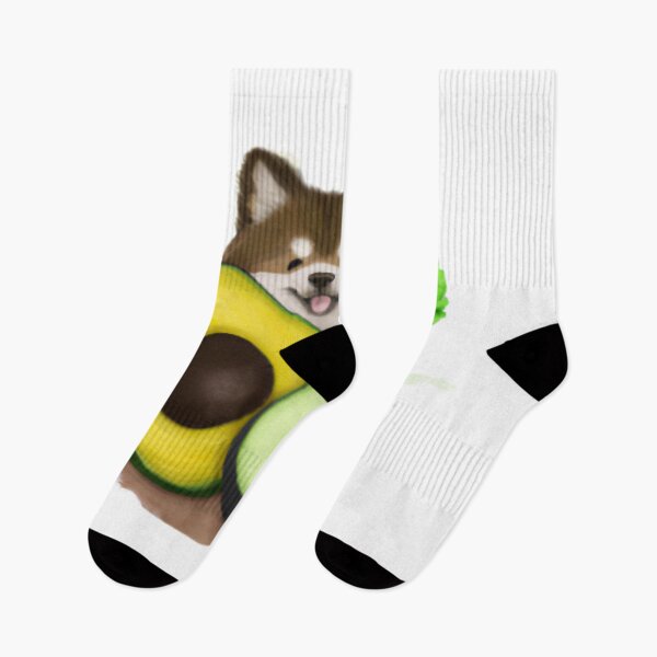 Item preview, Cute dog holding avacado designed and sold by therese-baskin.