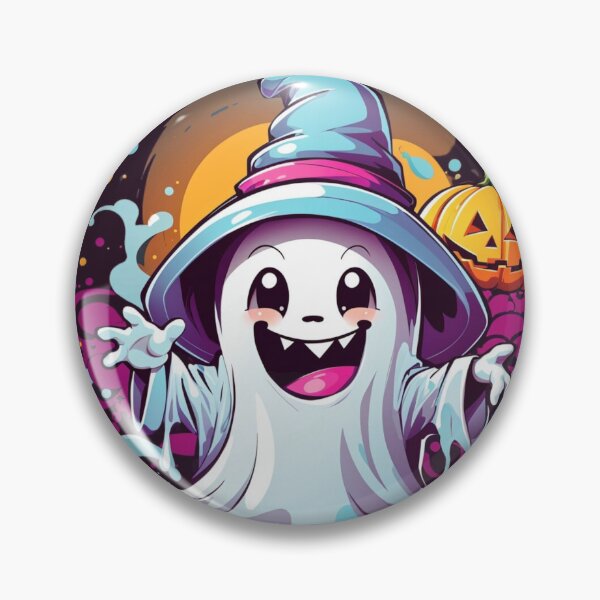 Item preview, Whimsical Haunts: Kawaii Ghost with Pumpkin Delights designed and sold by irosh madushan.