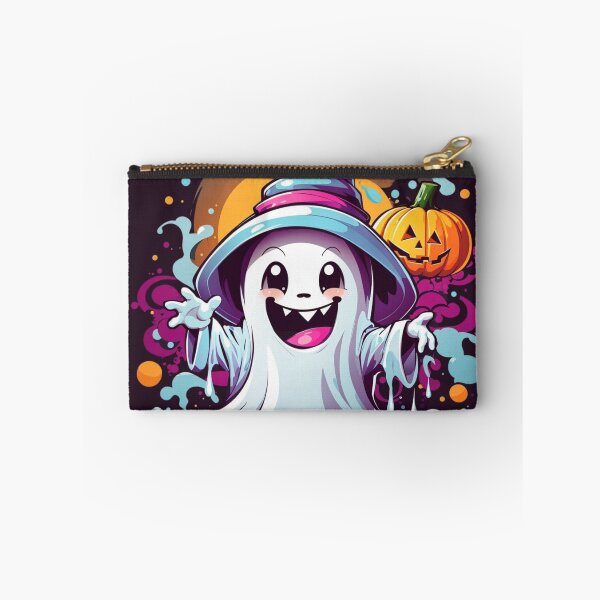Item preview, Whimsical Haunts: Kawaii Ghost with Pumpkin Delights designed and sold by irosh madushan.