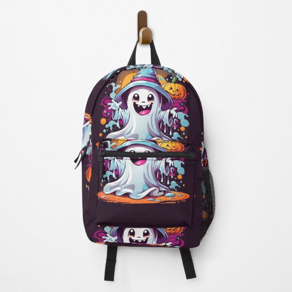 Item preview, Whimsical Haunts: Kawaii Ghost with Pumpkin Delights designed and sold by irosh madushan.