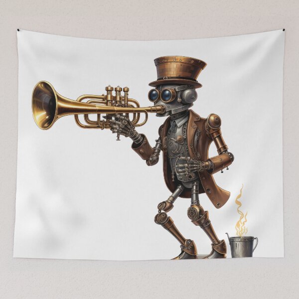 Item preview, Steam Powered Jazz Cafe Band Trumpet designed and sold by SteamJazzCafe.