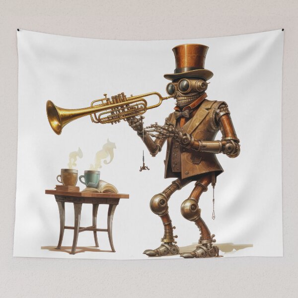 Item preview, Steam Powered Jazz Cafe Band Trumpet designed and sold by SteamJazzCafe.