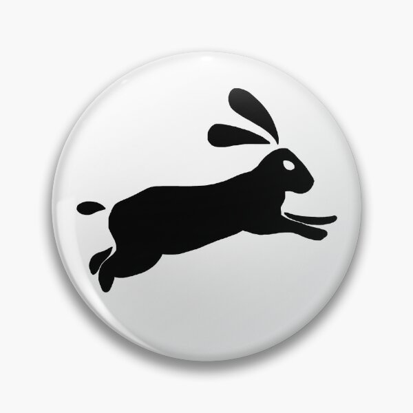 Item preview, Jumping Rabbit Silhouette designed and sold by rabbitholepods.