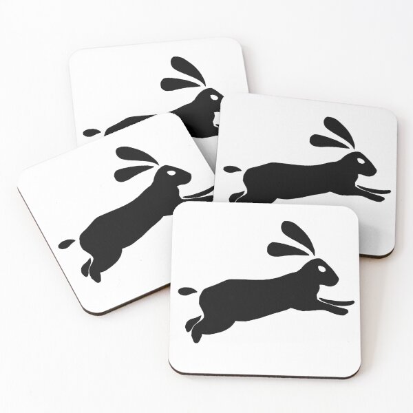 Item preview, Jumping Rabbit Silhouette designed and sold by rabbitholepods.