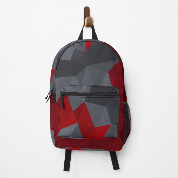 Item preview, Abstract polygonal background. Gray, red randomly arranged triangles. designed and sold by marinaklykva.