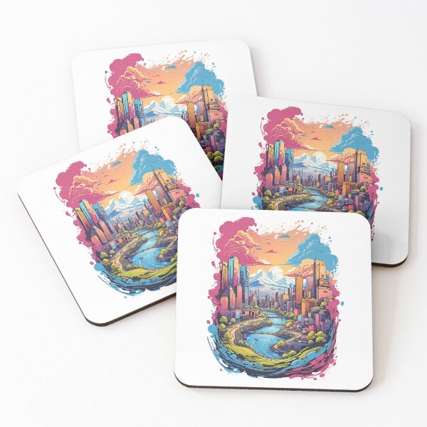 Item preview, Colorful Cityscape Oil Painted Surroundings designed and sold by Noblegraphics.